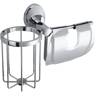 Держатель туалетной бумаги Fixsen Europa FX-21809+10 с держателем для освежителя Держатель туалетной бумаги Fixsen Europa FX-21809+10 с держателем для освежителя