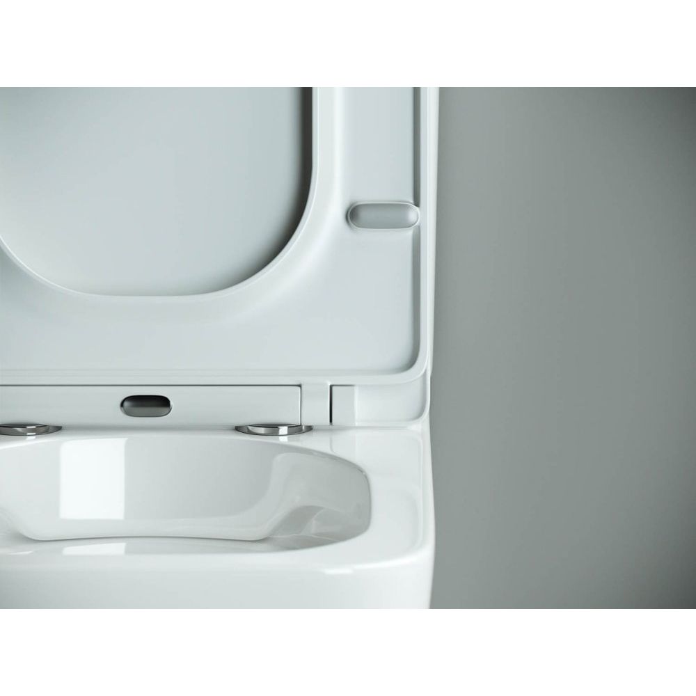 Купить Унитаз-компакт Ceramicanova Cubic CN1803 с микролифтом, безободковый в Москве с доставкой Унитаз-компакт Ceramicanova Cubic CN1803 с микролифтом, безободковый