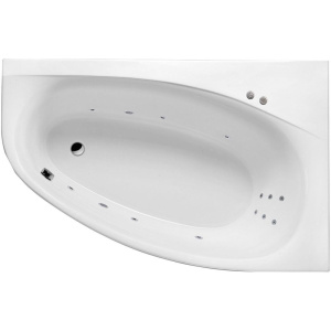 Акриловая ванна Excellent Kameleon WAEX.KMP17.LINE P 170x110 см, угловая, с гидромассажем, с каркасом, со сливом-переливом, асимметричная
