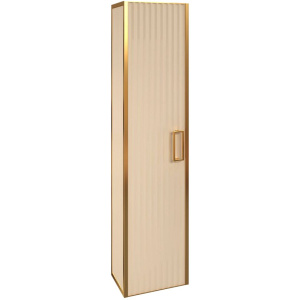 Шкаф-пенал Armadi Art Monaco подвесной, капучино глянец, золото