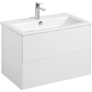 Тумба с раковиной Aquaton Сохо 75 1A2581K2AJ010 белый глянец