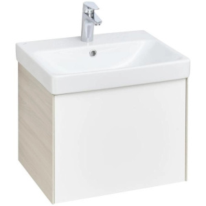 Тумба с раковиной Aquaton Асти 55 1A2631K0AXD70 белая, ясень шимо