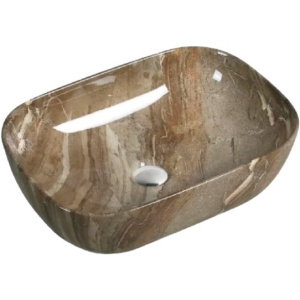 Раковина SantiLine SL-7023 темно-коричневый мрамор