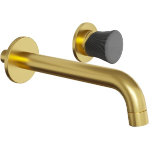 Смеситель для раковины Paini Domus 18PJ208PZ С ВНУТРЕННЕЙ ЧАСТЬЮ, матовое золото