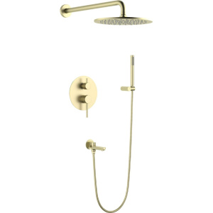 Душевой комплект Timo Saona SX-2379/17SM С ВНУТРЕННЕЙ ЧАСТЬЮ, золото матовое