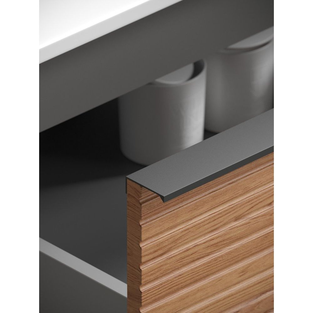 Купить Мебель для ванной Sancos Delta 100 L дуб красный, графит в Москве с доставкой Мебель для ванной Sancos Delta 100 L дуб красный, графит