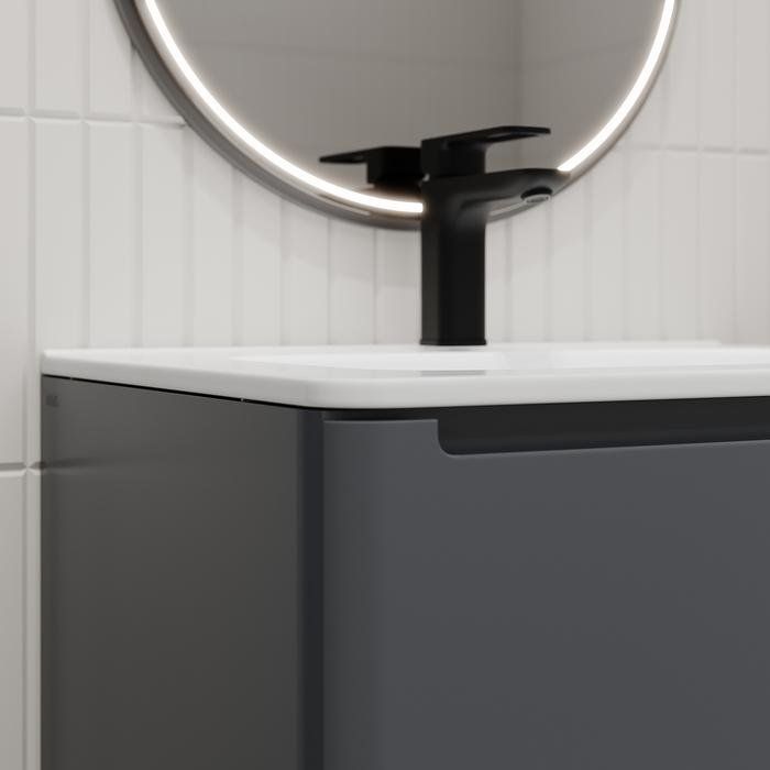 Купить Мебель для ванной IDDIS Edifice 60 подвесная, темно-серая в Москве с доставкой Мебель для ванной IDDIS Edifice 60 подвесная, темно-серая