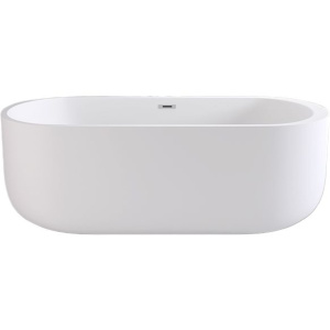 Акриловая ванна Black&White Swan SB109 170x80 см, отдельностоящая, овальная, с каркасом, со сливом-переливом, с донным клапаном