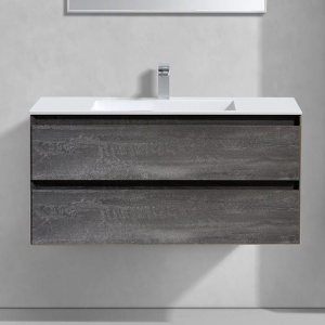 Тумба с раковиной Vincea Luka 100, 2 ящика, камень, с белой раковиной