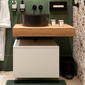 Столешница STWORKI Ольборг 80 дуб французский, без отверстий, с тумбой 60