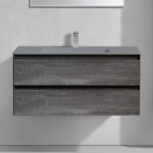 Тумба с раковиной Vincea Luka 100, 2 ящика, камень, с серой раковиной Тумба с раковиной Vincea Luka 100, 2 ящика, камень, с серой раковиной