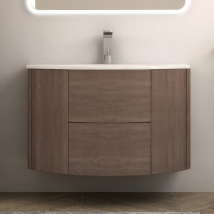 Тумба с раковиной Cezares Eden 91 rovere scuro soft, раковина 50177 Тумба с раковиной Cezares Eden 91 rovere scuro soft, раковина 50177