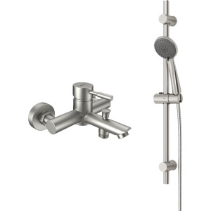 Смеситель для ванны с душем Dorff Logic New D0103030SS с душевым гарнитуром Смеситель для ванны с душем Dorff Logic New D0103030SS с душевым гарнитуром