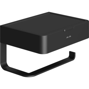 Держатель туалетной бумаги AM.PM Inspire 2.0 AA50A341522 с полкой для телефона и контейнером, черный
