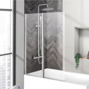 Шторка на ванну BelBagno Uno V-2-90/150-C-Cr стекло прозрачное Шторка на ванну BelBagno Uno V-2-90/150-C-Cr стекло прозрачное