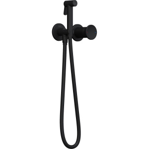 Гигиенический душ Teska Arte Tera T5538 со смесителем, С ВНУТРЕННЕЙ ЧАСТЬЮ, черный матовый