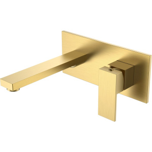 Смеситель для раковины Boheme Qubic 475-MG С ВНУТРЕННЕЙ ЧАСТЬЮ, matt gold