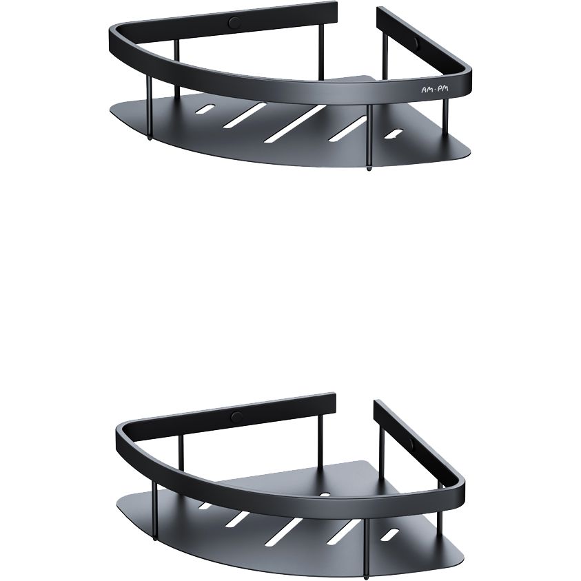 Полка AM.PM Sense L A7454222 угловая, черная, 2 шт. Полка AM.PM Sense L A7454222 угловая, черная, 2 шт.