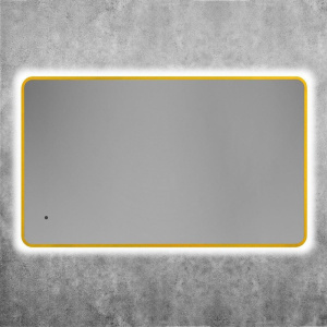 Зеркало Art&Max Siena S 60х100 золото, с LED-подсветкой, 6000К