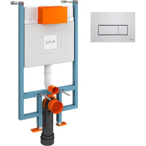 Система инсталляции для унитазов VitrA V-Fix Core 738-5800-01 с кнопкой смыва Root S 740-2380 хром
