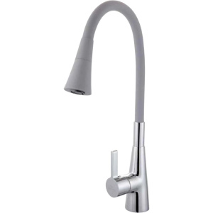 Смеситель для кухни Fashun A4153+B17 с гибким изливом, хром, серый Смеситель для кухни Fashun A4153+B17 с гибким изливом, хром, серый