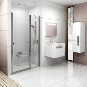 Душевая дверь в нишу Ravak Chrome CSD2-110 Transparent, профиль блестящий