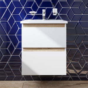 Тумба с раковиной AM.PM X-Joy 55, подвесная, белый глянец