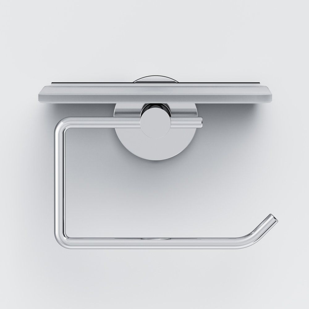 Купить Держатель туалетной бумаги AM.PM X-Joy A85A341500 с полкой для телефона, хром в Москве с доставкой Держатель туалетной бумаги AM.PM X-Joy A85A341500 с полкой для телефона, хром