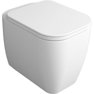 Унитаз приставной Simas Henges HE 01 bia безободковый, с микролифтом, белый глянец Унитаз приставной Simas Henges HE 01 bia безободковый, с микролифтом, белый глянец