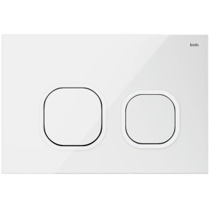 Кнопка смыва IDDIS Uniglass UNG01GWi77 стекло, белая