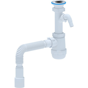 Сифон для мойки АНИ пласт A1015 с отводом для стиральной или посудомоечной машины Сифон для мойки АНИ пласт A1015 с отводом для стиральной или посудомоечной машины