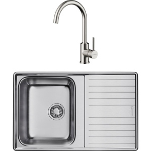Комплект Мойка кухонная Omoikiri Sagami 79 + Смеситель Shinagawa BN нержавеющая сталь