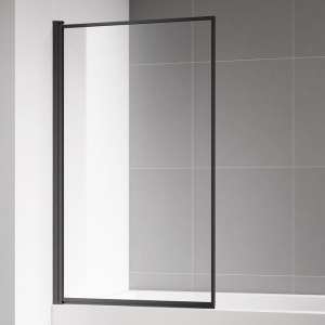 Шторка на ванну AQUAme AQM2859-L 80х140, профиль черный матовый