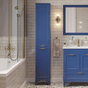 Шкаф-пенал Sanflor Ванесса 2 L, напольный, индиго