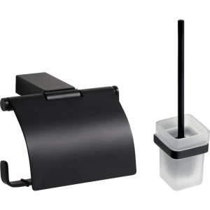 Набор Bemeta Nero Держатель туалетной бумаги 135012010 + Ершик 135013010