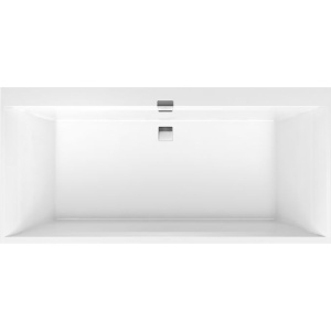 Акриловая ванна Villeroy & Boch Squaro Edge 12 UBQ190SQE2DV-01 190x90 см, с ножками, со сливом-переливом, цвет альпийский белый