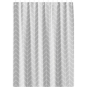 Штора для ванной Haiba HB75004 серая, с узором