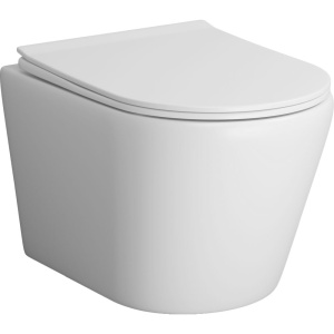 Унитаз подвесной Grossman Fly GR-4478MS безобоковый, с микролифтом, белый матовый Унитаз подвесной Grossman Fly GR-4478MS безобоковый, с микролифтом, белый матовый