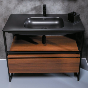 Тумба с раковиной Armadi Art Loft 120 dark wood, напольная Тумба с раковиной Armadi Art Loft 120 dark wood, напольная