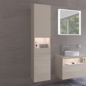 Шкаф-пенал Keuco Stageline 32831 L, кашемир, с подсветкой Шкаф-пенал Keuco Stageline 32831 L, кашемир, с подсветкой