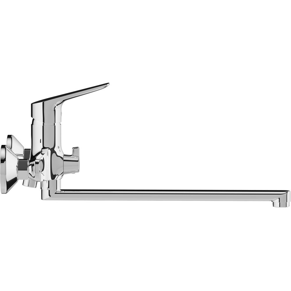 Купить Универсальный смеситель STWORKI Дублин HFDB95000 хром, однорычажный, с длинным изливом, настенный, латунь в Москве с доставкой Универсальный смеситель STWORKI Дублин HFDB95000 хром, однорычажный, с длинным изливом, настенный, латунь