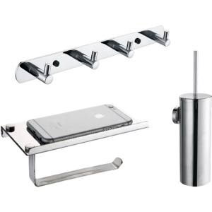 Набор Fixsen Hotel Держатель туалетной бумаги FX-31011 + Ершик FX-31013 + Крючок Набор Fixsen Hotel Держатель туалетной бумаги FX-31011 + Ершик FX-31013 + Крючок