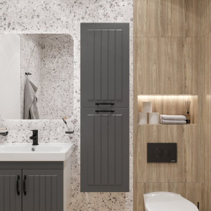 Шкаф-пенал DIWO Сочи подвесной антрацит Шкаф-пенал DIWO Сочи подвесной антрацит