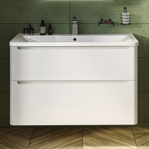 Тумба с раковиной STWORKI Монтре 100 белая Тумба с раковиной STWORKI Монтре 100 белая