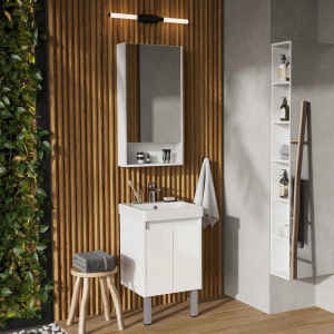 Мебель для ванной AQUATON Сканди 45 белая глянцевая, белая матовая