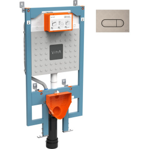 Система инсталляции для унитазов VitrA V8 768-5800-01 с кнопкой смыва Root Square 740-2295 никель Система инсталляции для унитазов VitrA V8 768-5800-01 с кнопкой смыва Root Square 740-2295 никель
