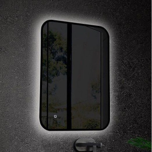 Зеркало Art&Max Siena S 55х80 черное, с LED-подсветкой, 6000К Зеркало Art&Max Siena S 55х80 черное, с LED-подсветкой, 6000К