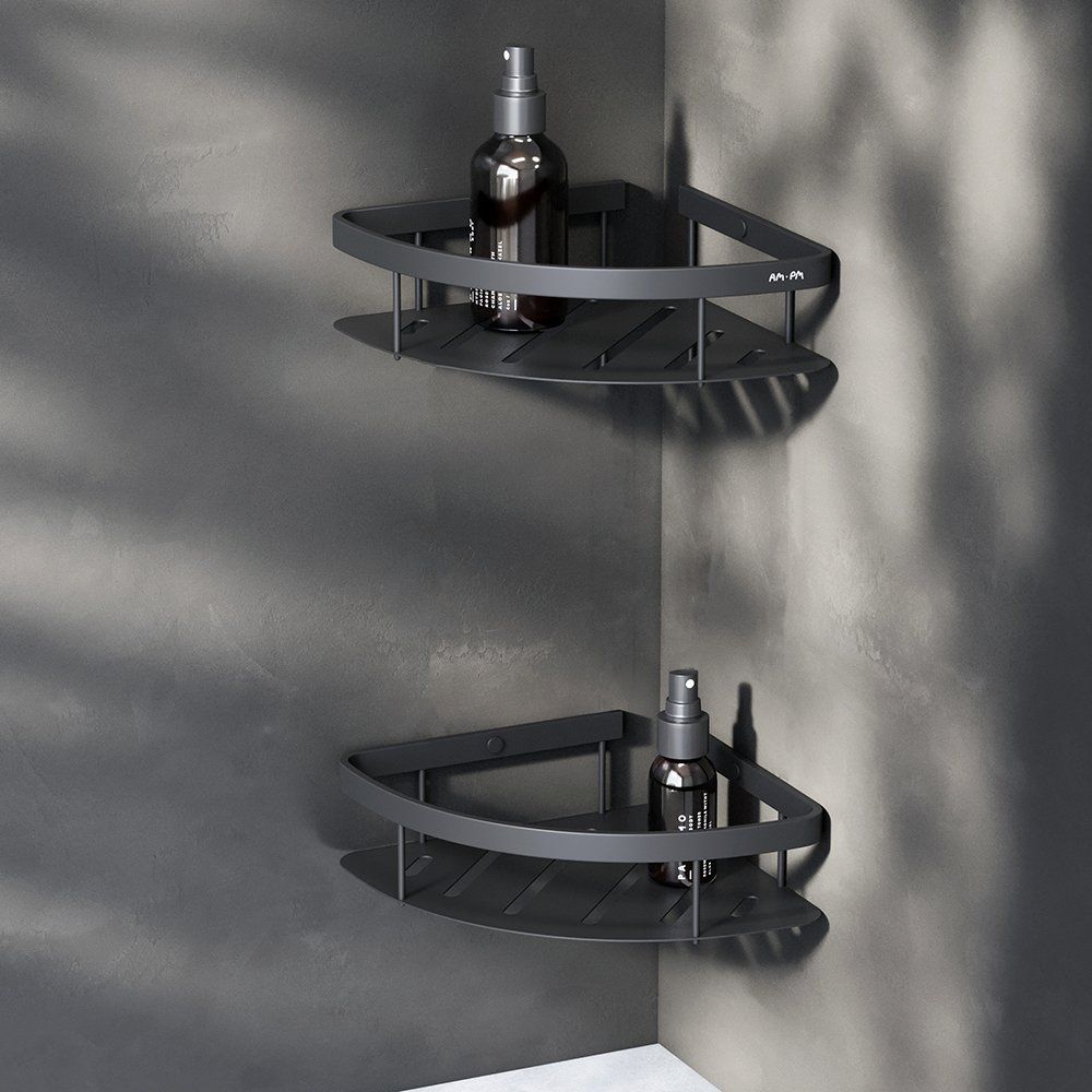 Купить Полка AM.PM Sense L A7454222 угловая, черная, 2 шт. в Москве с доставкой Полка AM.PM Sense L A7454222 угловая, черная, 2 шт.