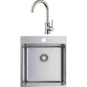 Комплект Мойка кухонная Omoikiri Amadare 45-IN + Смеситель Shinagawa BN нержавеющая сталь Комплект Мойка кухонная Omoikiri Amadare 45-IN + Смеситель Shinagawa BN нержавеющая сталь