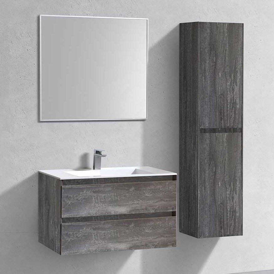 Мебель для ванной Vincea Luka 80 2 ящика, камень Мебель для ванной Vincea Luka 80 2 ящика, камень